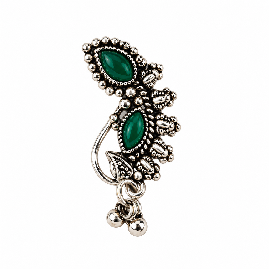 The99Jewel Designer Oxidised Nose Pin for Women | Elegant Ethnic Fashion Accessory