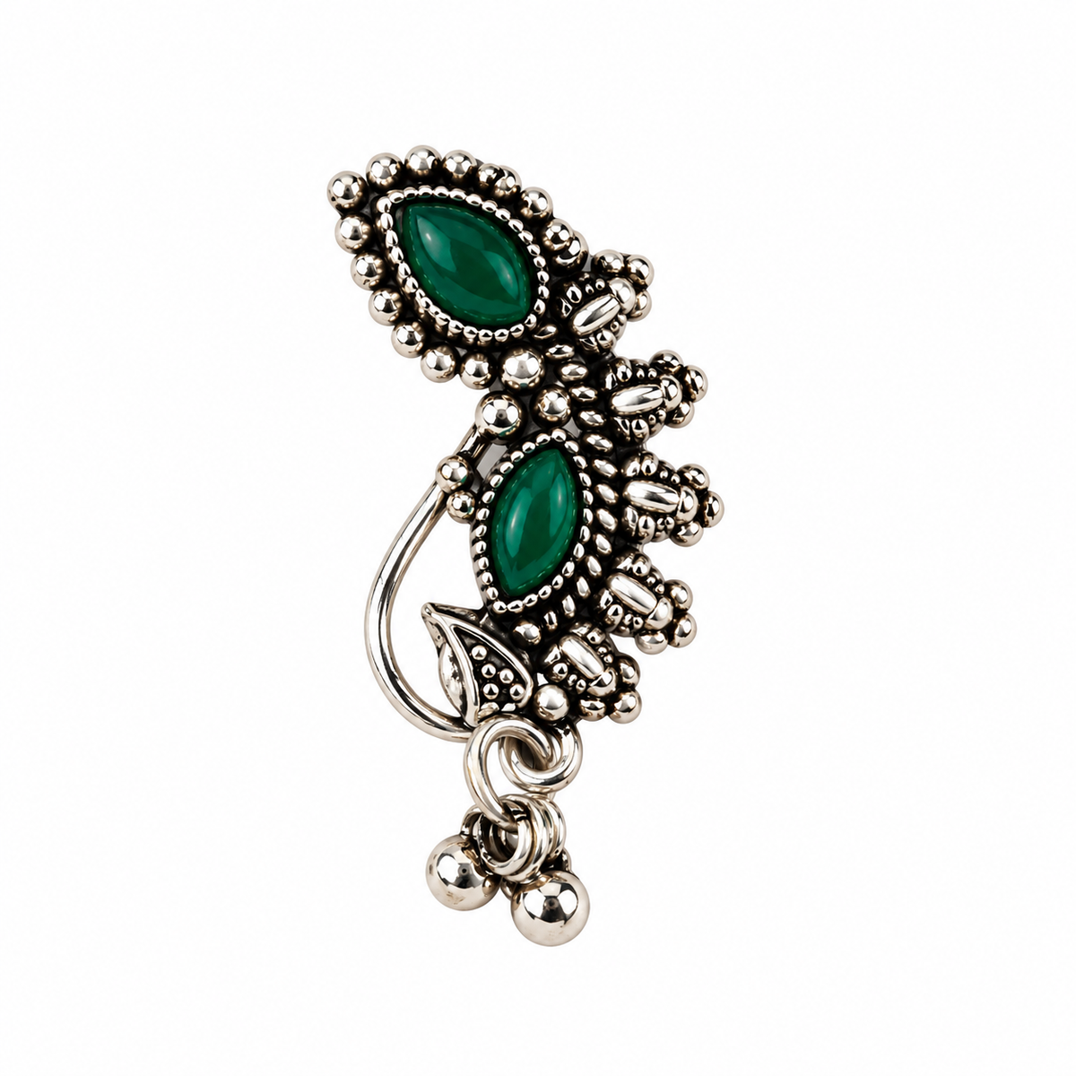 The99Jewel Designer Oxidised Nose Pin for Women | Elegant Ethnic Fashion Accessory