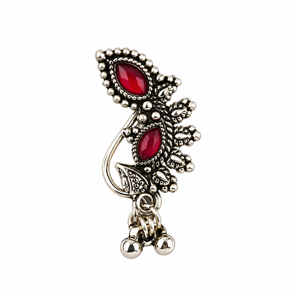 The99Jewel Designer Oxidised Nose Pin for Women | Elegant Ethnic Fashion Accessory