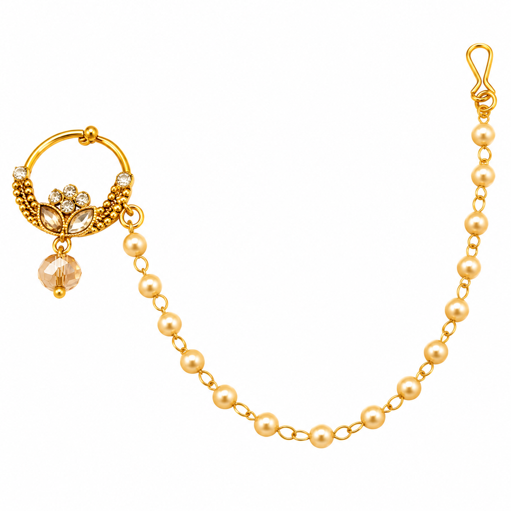 The99Jewel Elegant Traditional Bridal Nose Ring for Women