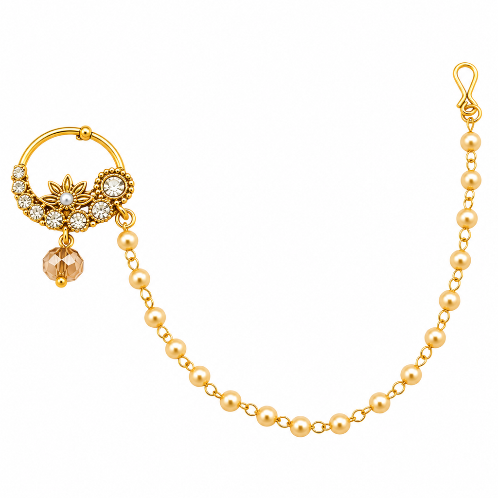 The99Jewel Elegant Traditional Bridal Nose Ring for Women