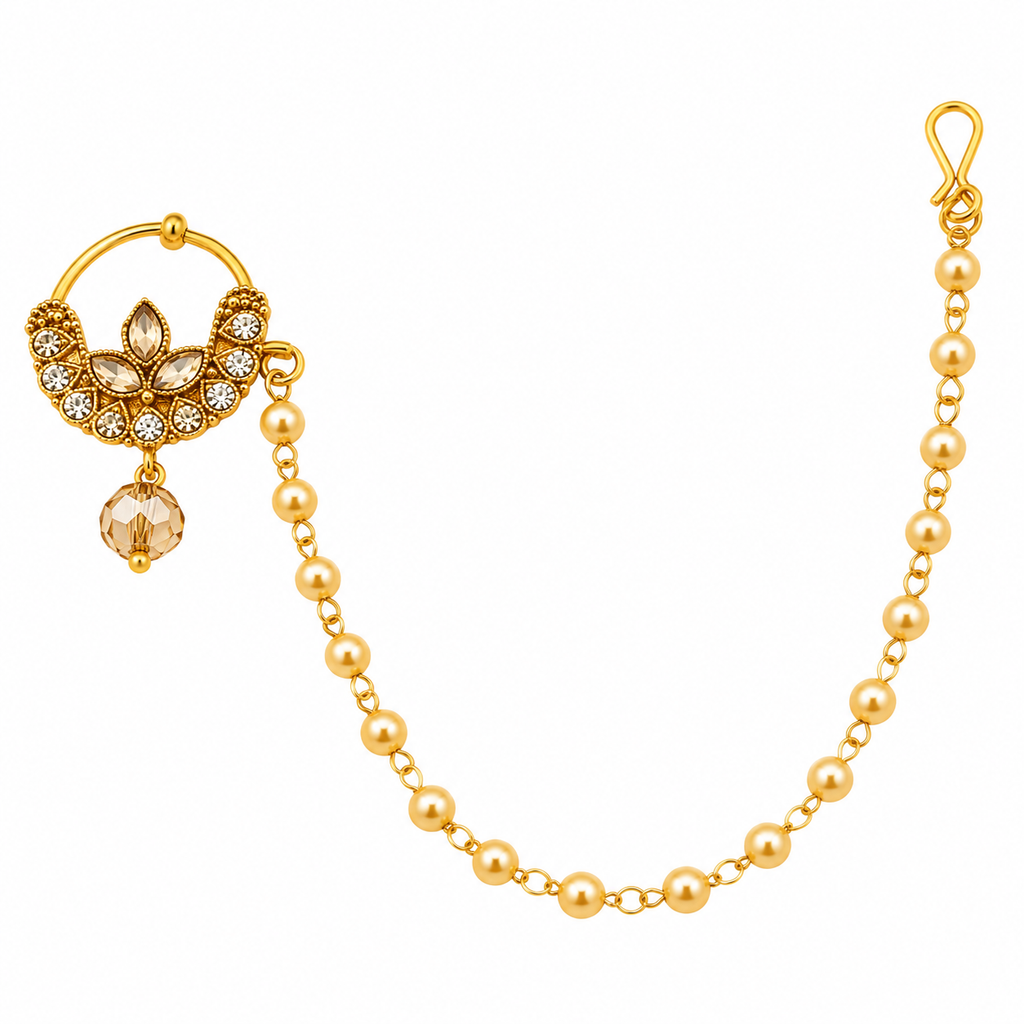 The99Jewel Elegant Traditional Bridal Nose Ring for Women