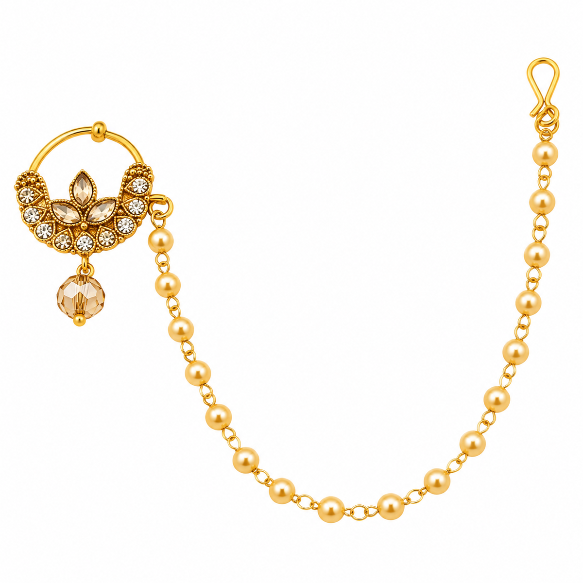 The99Jewel Elegant Traditional Bridal Nose Ring for Women