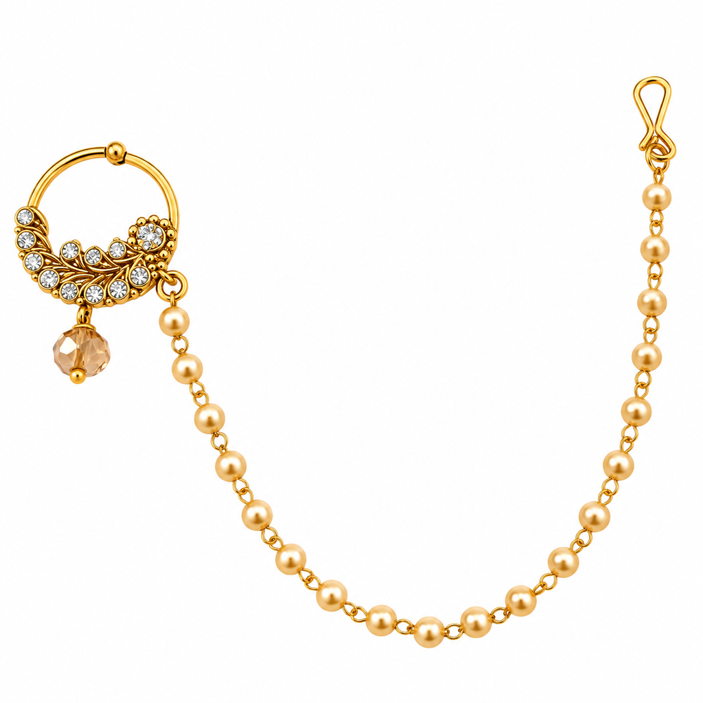 The99Jewel Elegant Traditional Bridal Nose Ring for Women