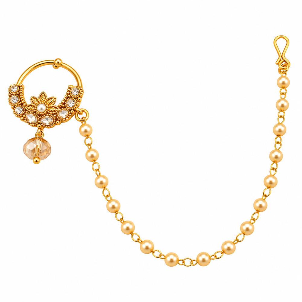 The99Jewel Elegant Traditional Bridal Nose Ring for Women