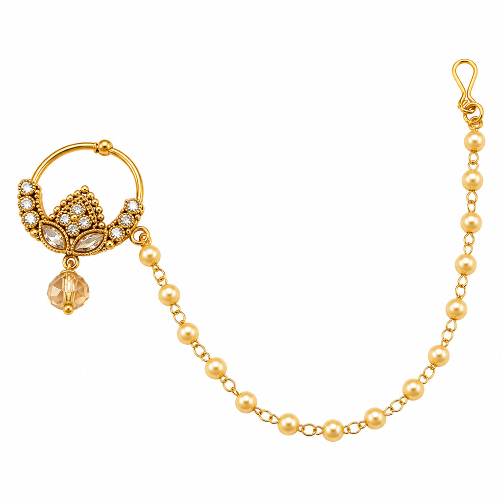 The99Jewel Elegant Traditional Bridal Nose Ring for Women