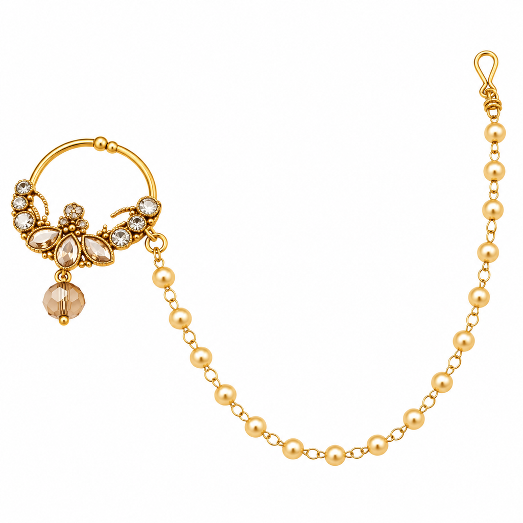 The99Jewel Elegant Traditional Bridal Nose Ring for Women