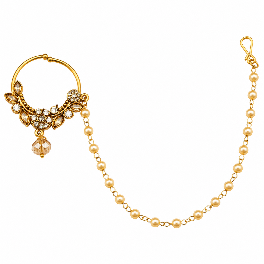 The99Jewel Elegant Traditional Bridal Nose Ring for Women