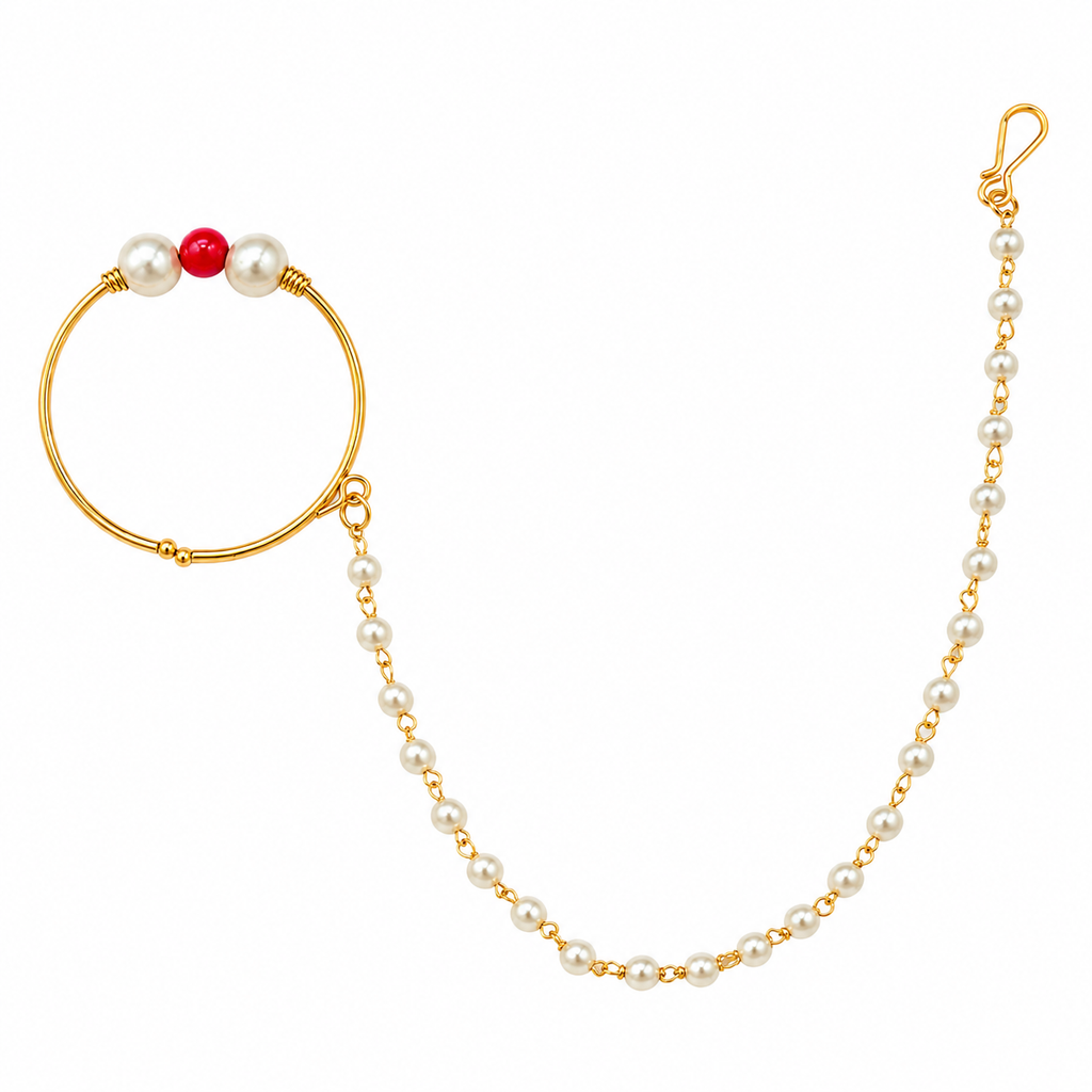 The99Jewel Elegant Traditional Bridal Nose Ring for Women