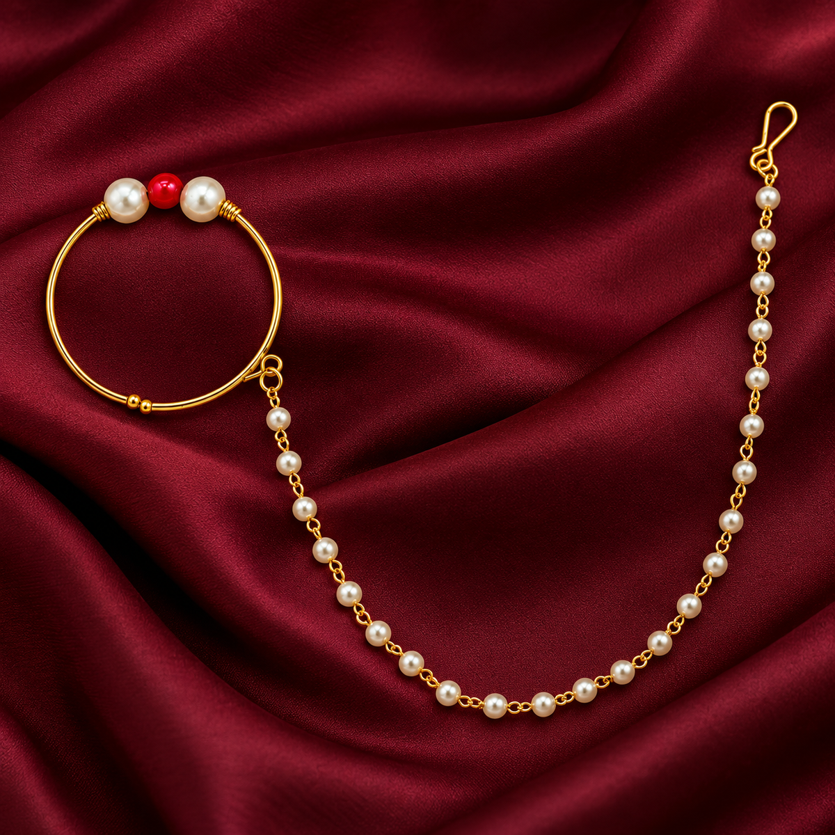 The99Jewel Elegant Traditional Bridal Nose Ring for Women