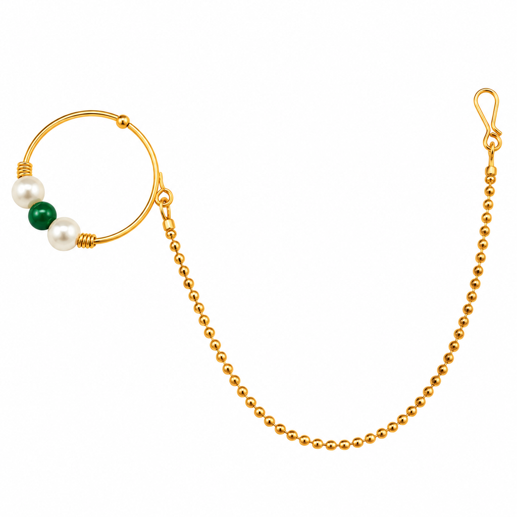 The99Jewel Elegant Traditional Bridal Nose Ring for Women