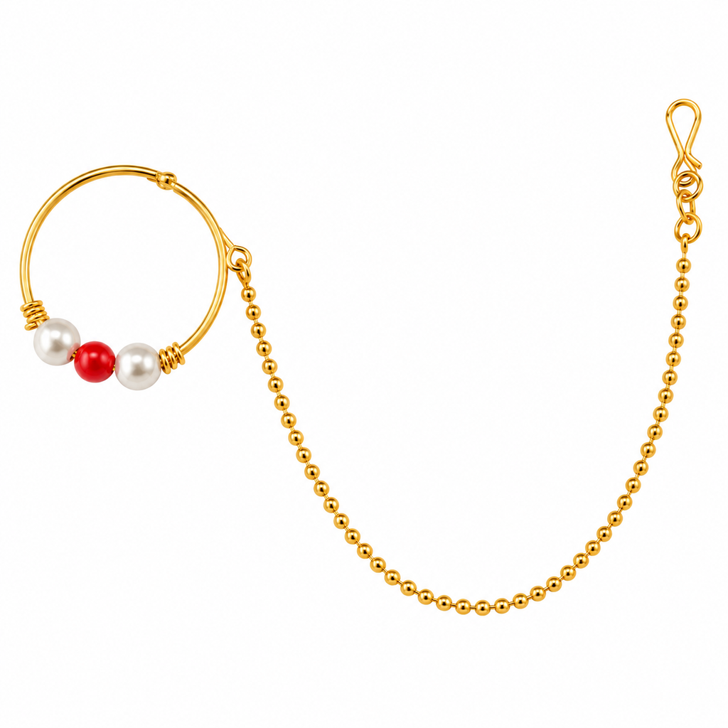 The99Jewel Elegant Traditional Bridal Nose Ring for Women