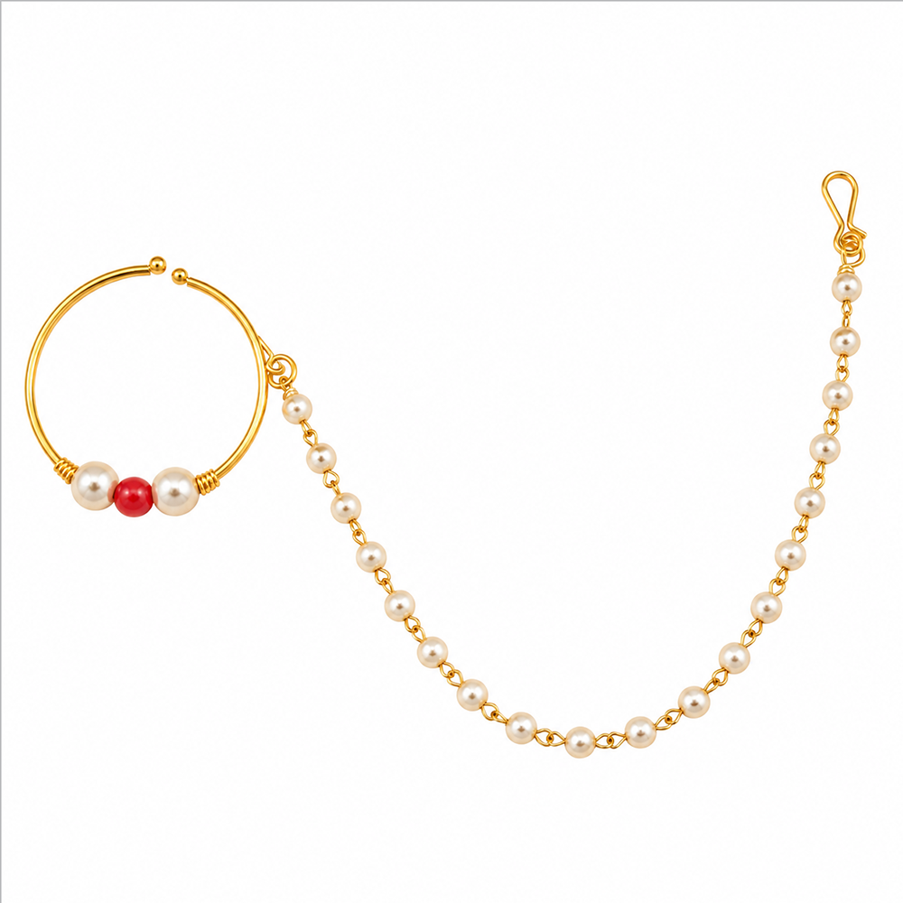 The99Jewel Elegant Traditional Bridal Nose Ring for Women