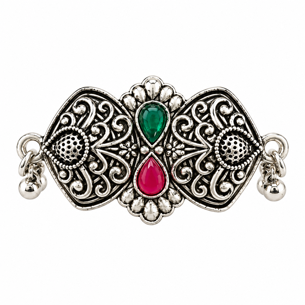 The99Jewel Designer Oxidised Finger Ring for Navratri & Garba Special Traditional Jewellery for Women