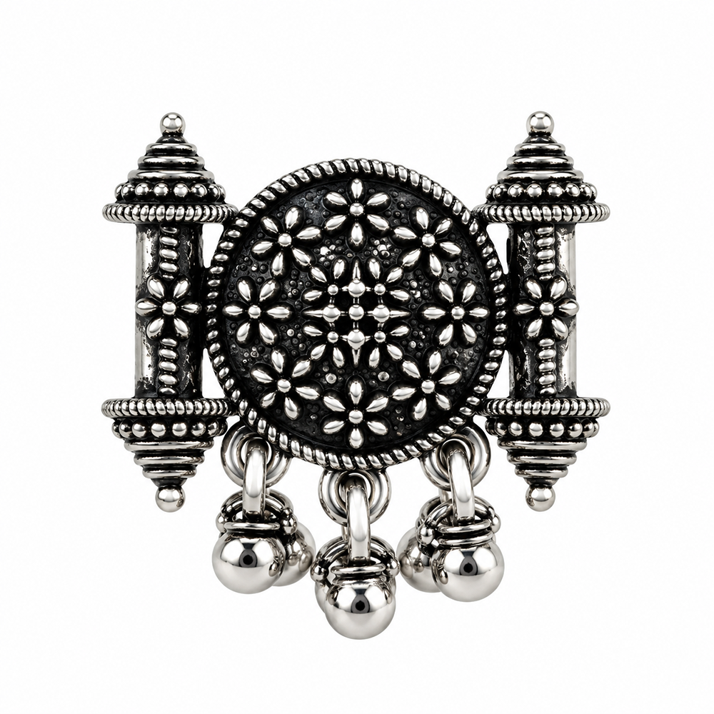 The99Jewel Beautiful Adjustable Oxidised Finger Ring  for women