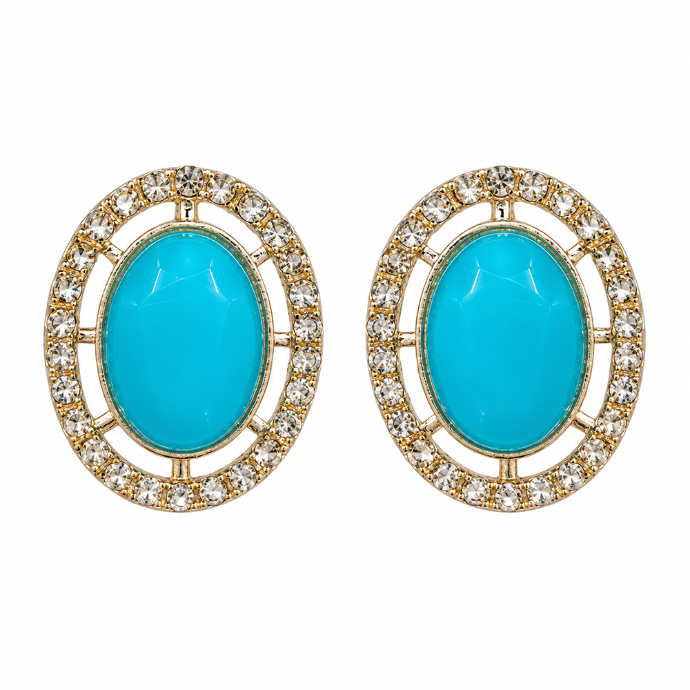 The99Jewel Elegant Crystal and Austrian Stone Fashion Stud Earrings for Women | Traditional Ethnic Jewellery
