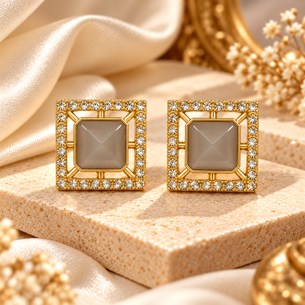 The99Jewel Elegant Crystal and Austrian Stone Fashion Stud Earrings for Women | Traditional Ethnic Jewellery