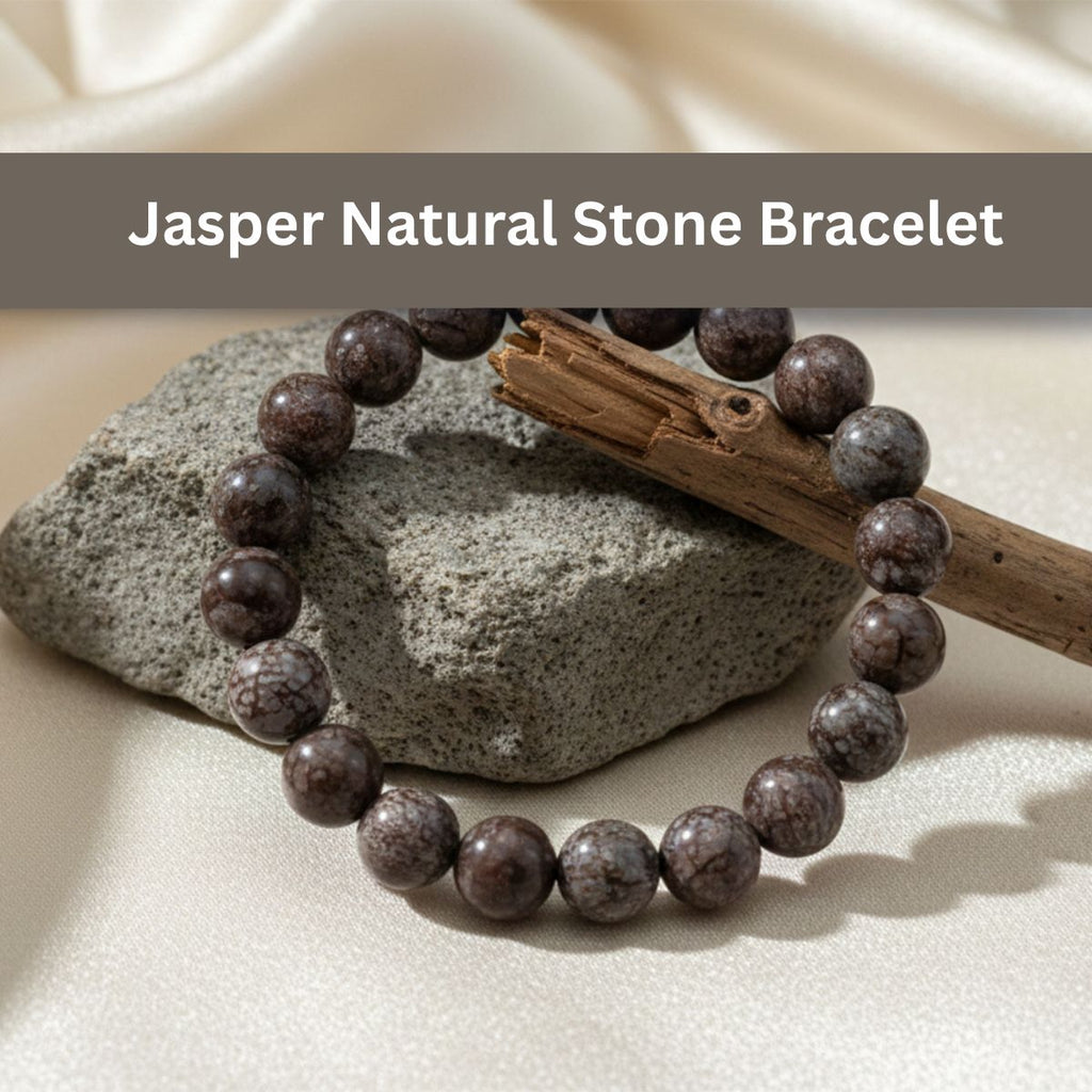 The99Jewel Jasper Natural Stone Bracelet For Strength & Courage - With Box