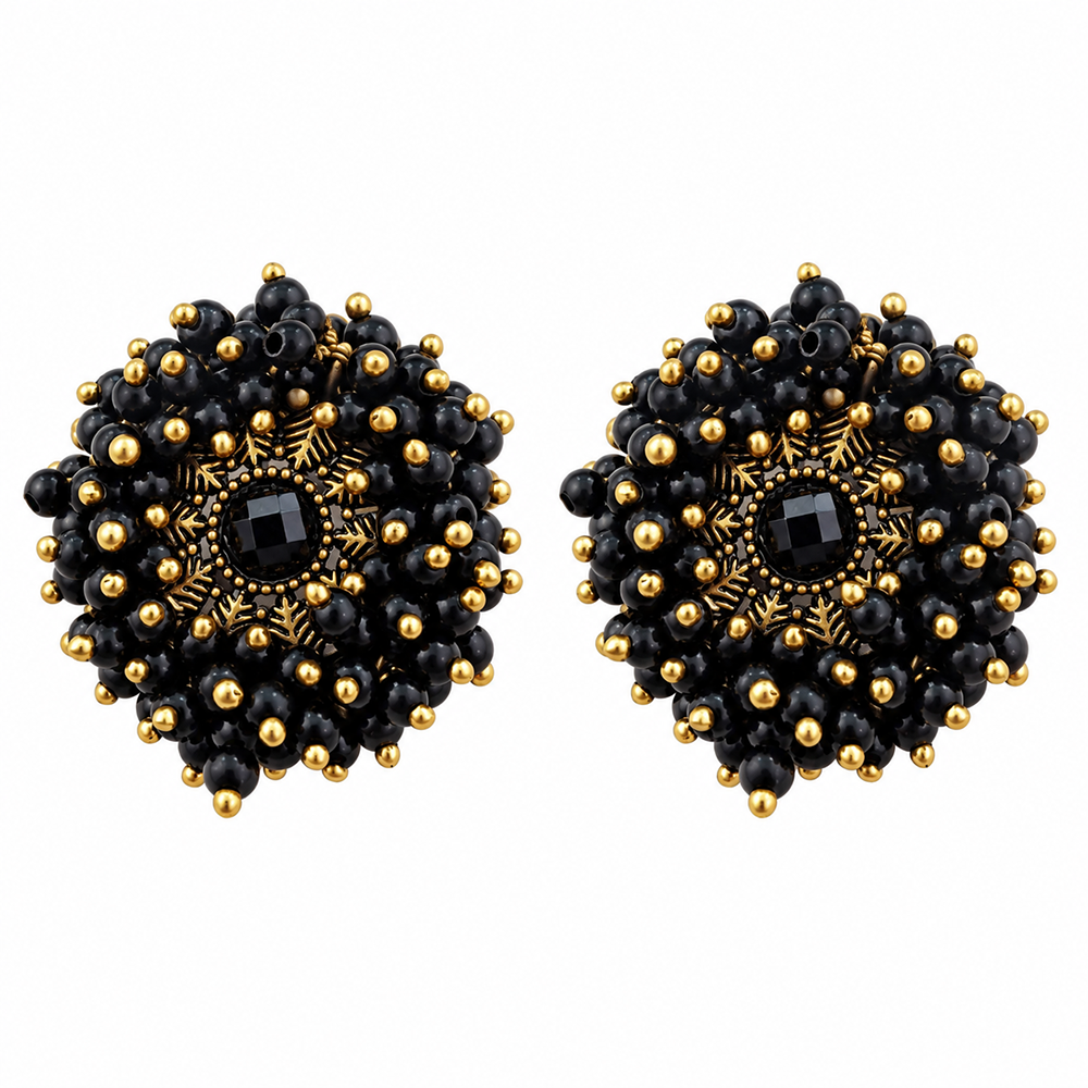 The99Jewel Designer Austrian Stone and Pearl Fashion Stud Earrings for Women | Traditional Ethnic Jewellery