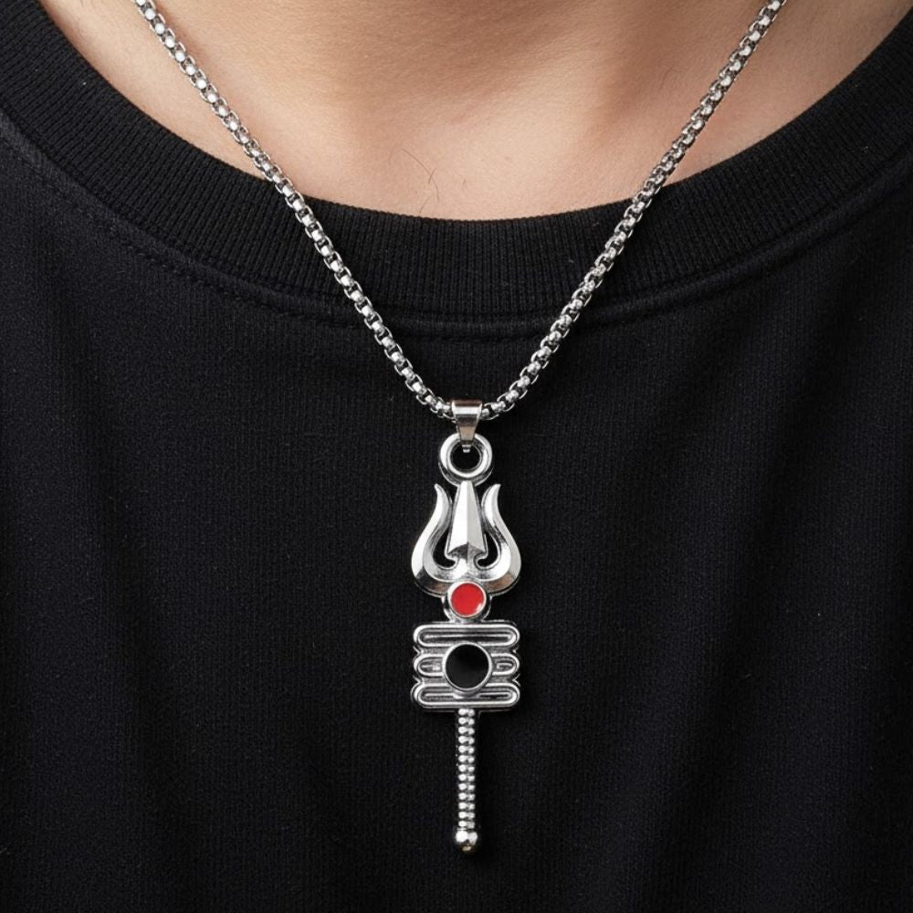 The99Jewel Shiva Trishul  Chain Pendant Pendant