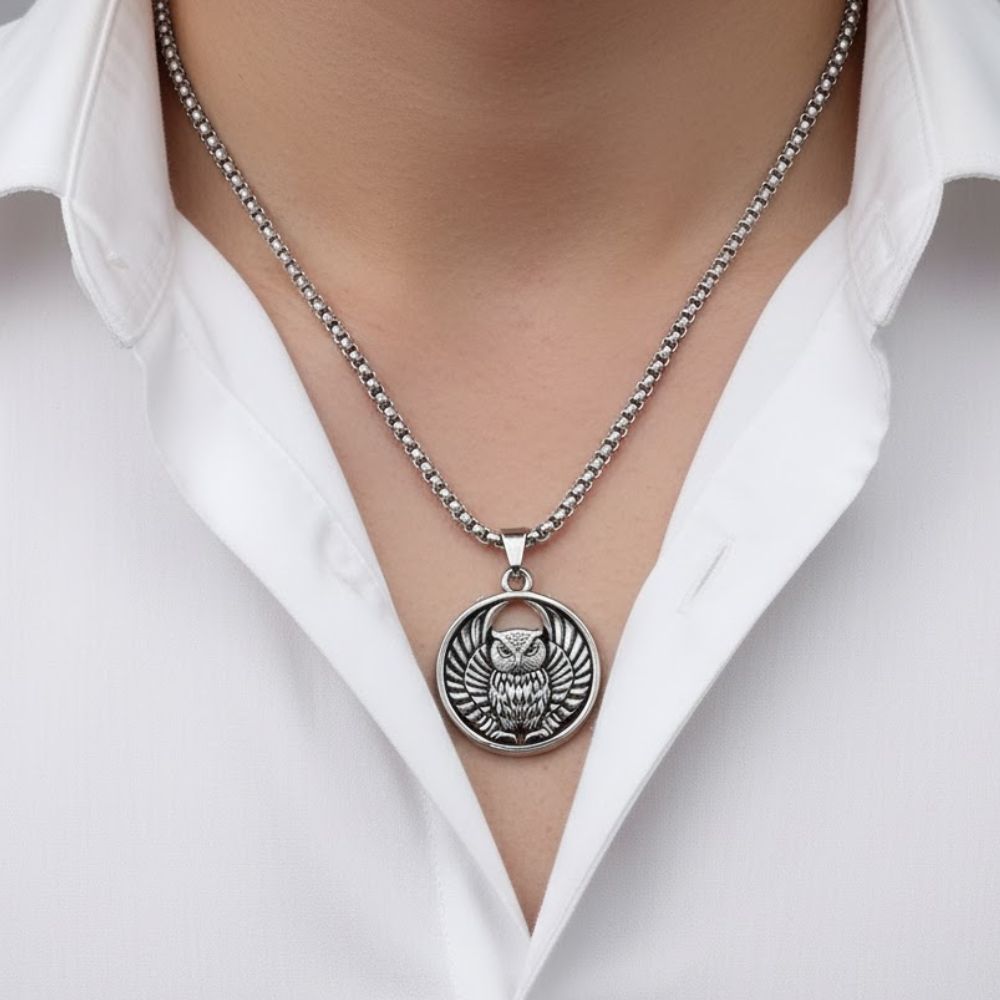 The99Jewel Owl Chain Pendant For Men