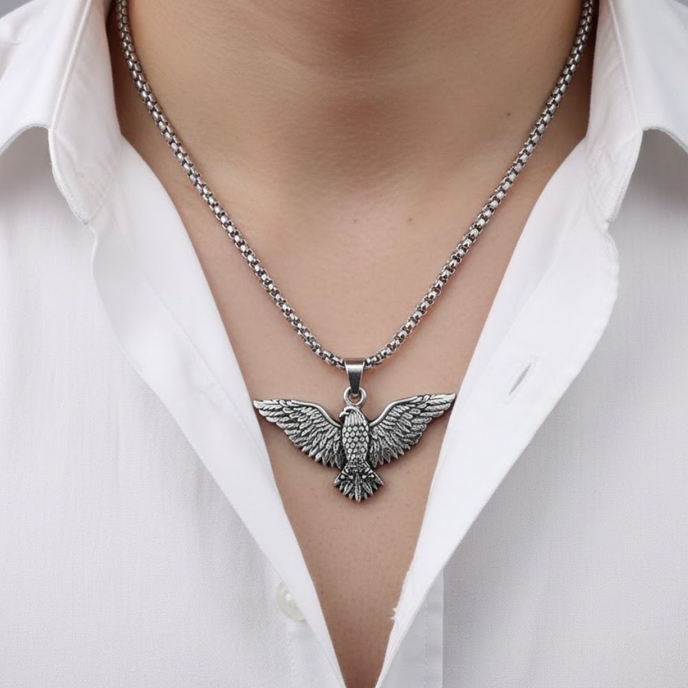 The99Jewel Winged Eagle Chain Pendant For Men and Women