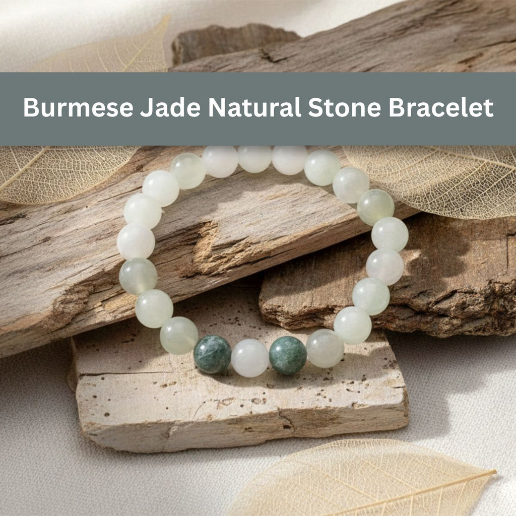 The99Jewel Burmese Jade Natural Stone Bracelet With Box
