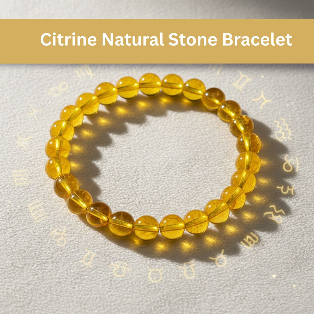 The99Jewel Citrine Natural Stone Bracelet With Box