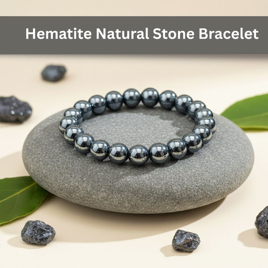 The99Jewel Hematite Natural Stone Bracelet - With Box