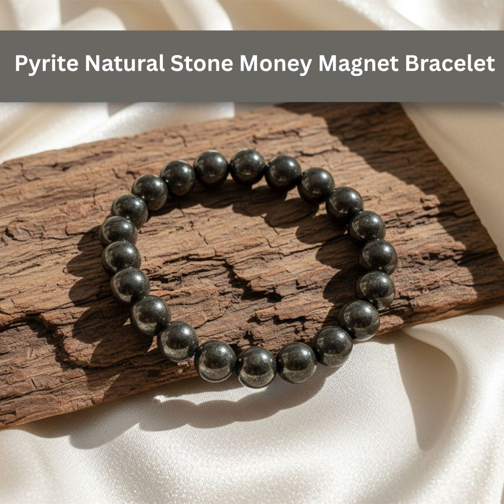 The99Jewel Pyrite Natural Stone Money Magnet Bracelet - With Box