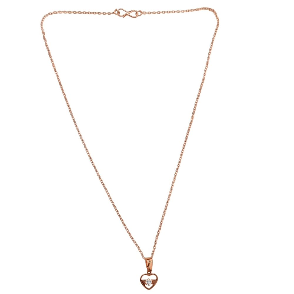The99Jewel Heart shape Rose Gold-Plated Chain Pendant