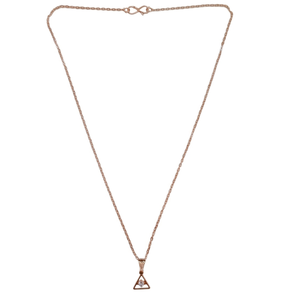 The99Jewel Elegant Rose Gold-Plated Chain Pendant Necklace