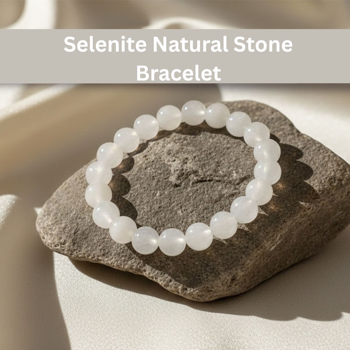 The99Jewel Selenite Natural Stone Bracelet With Box
