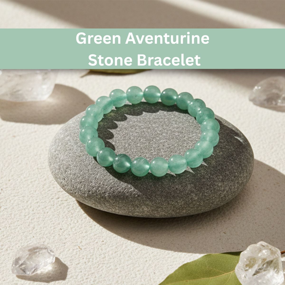 The99Jewel Green Aventurine Natural Stone Bracelet With Box