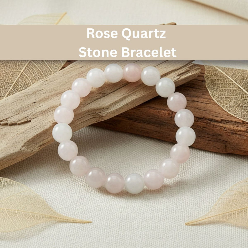 The99Jewel Rose Quartz Natural Stone Bracelet With Box