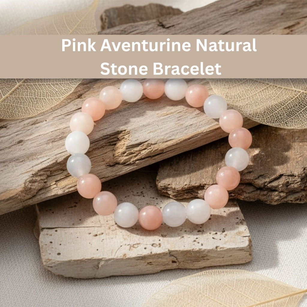 The99Jewel Pink Aventurine Natural Stone Bracelet With Box
