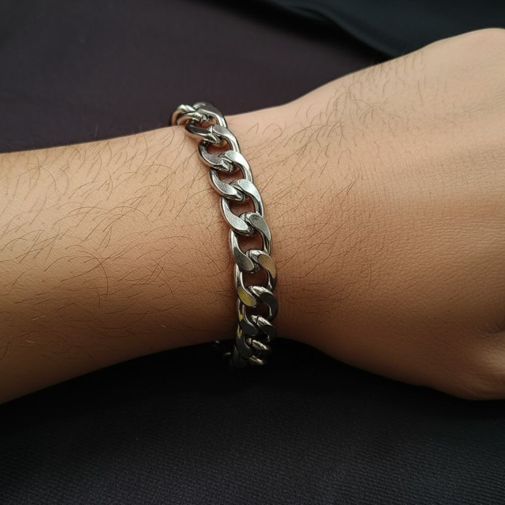 The99Jewel Classic Silver Bracelet For Men-1405242