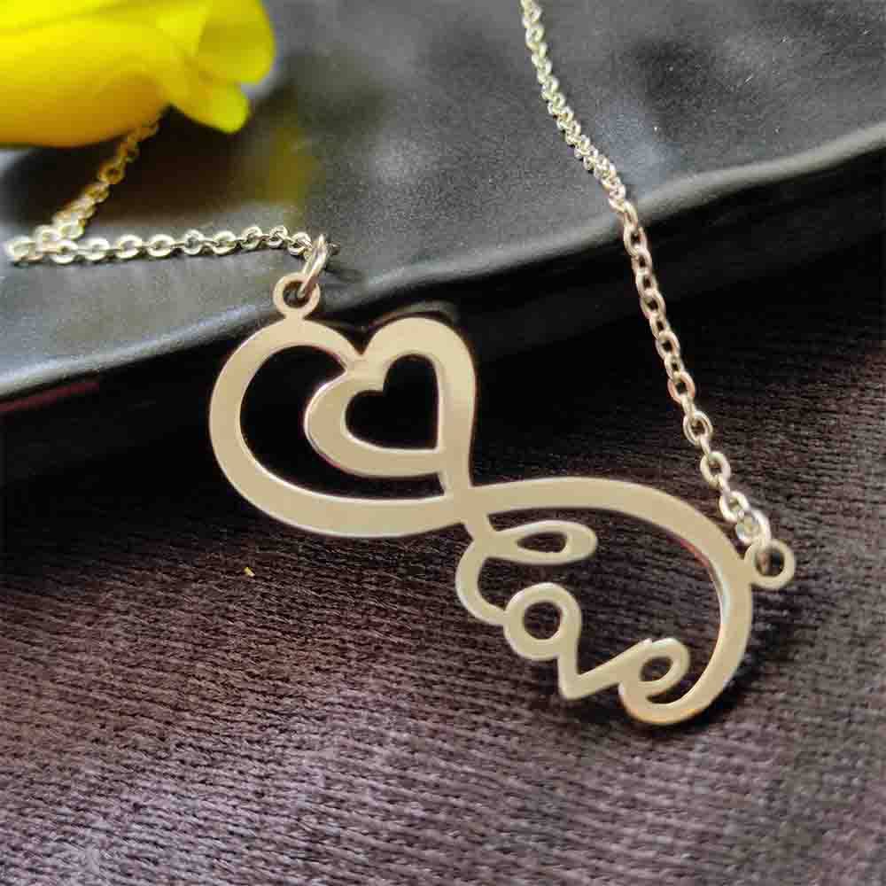 The99Jewel Infinity Heart Shape Chain Pendant