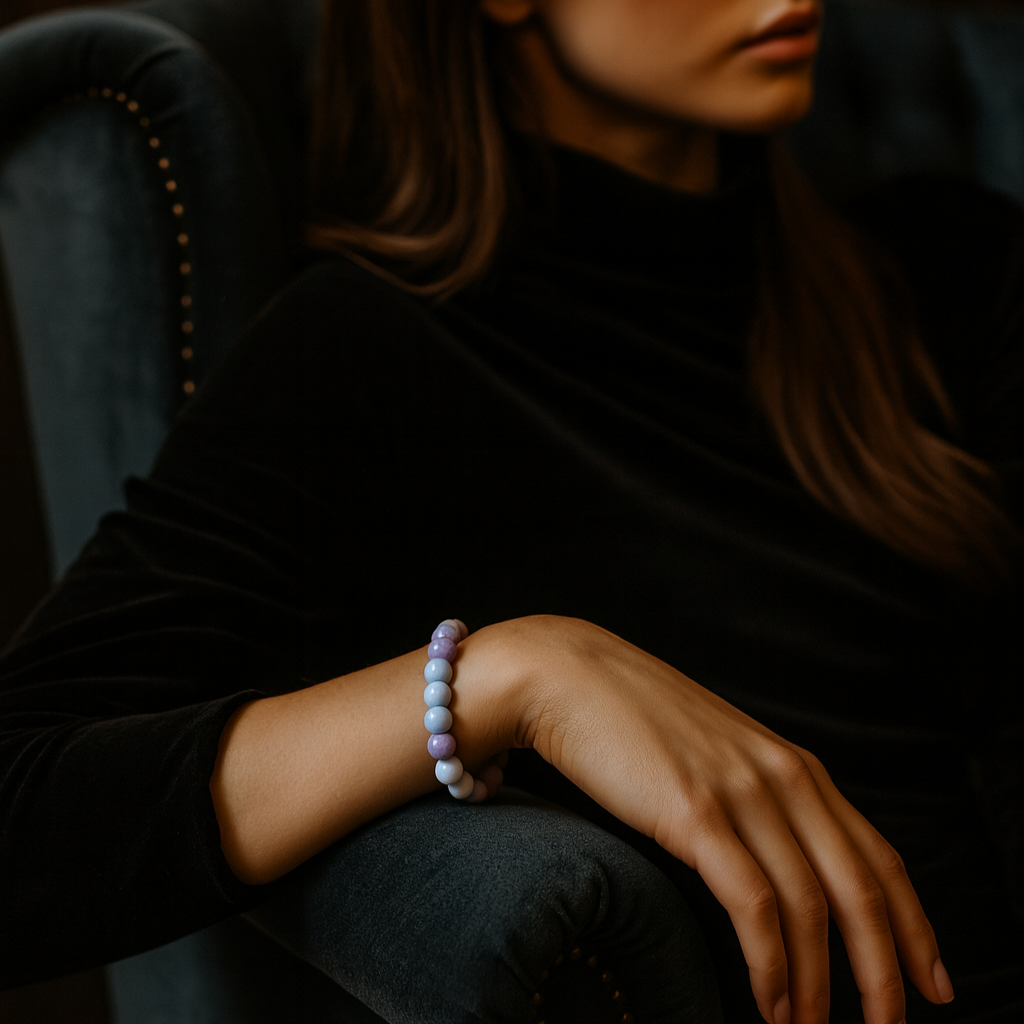 The99Jewel Light Purple Glass Beads Bracelet - 1405102