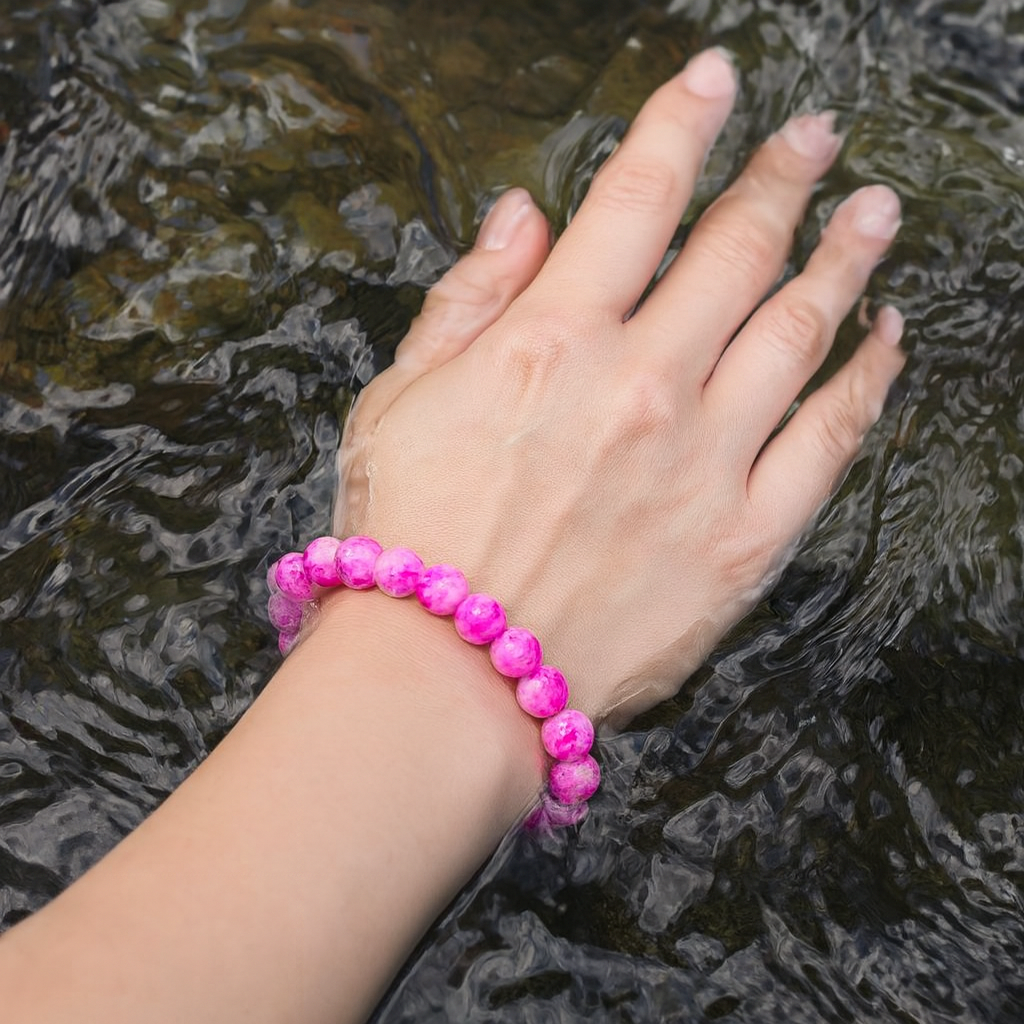 The99Jewel Pink Glass Beads Bracelet - 1405116