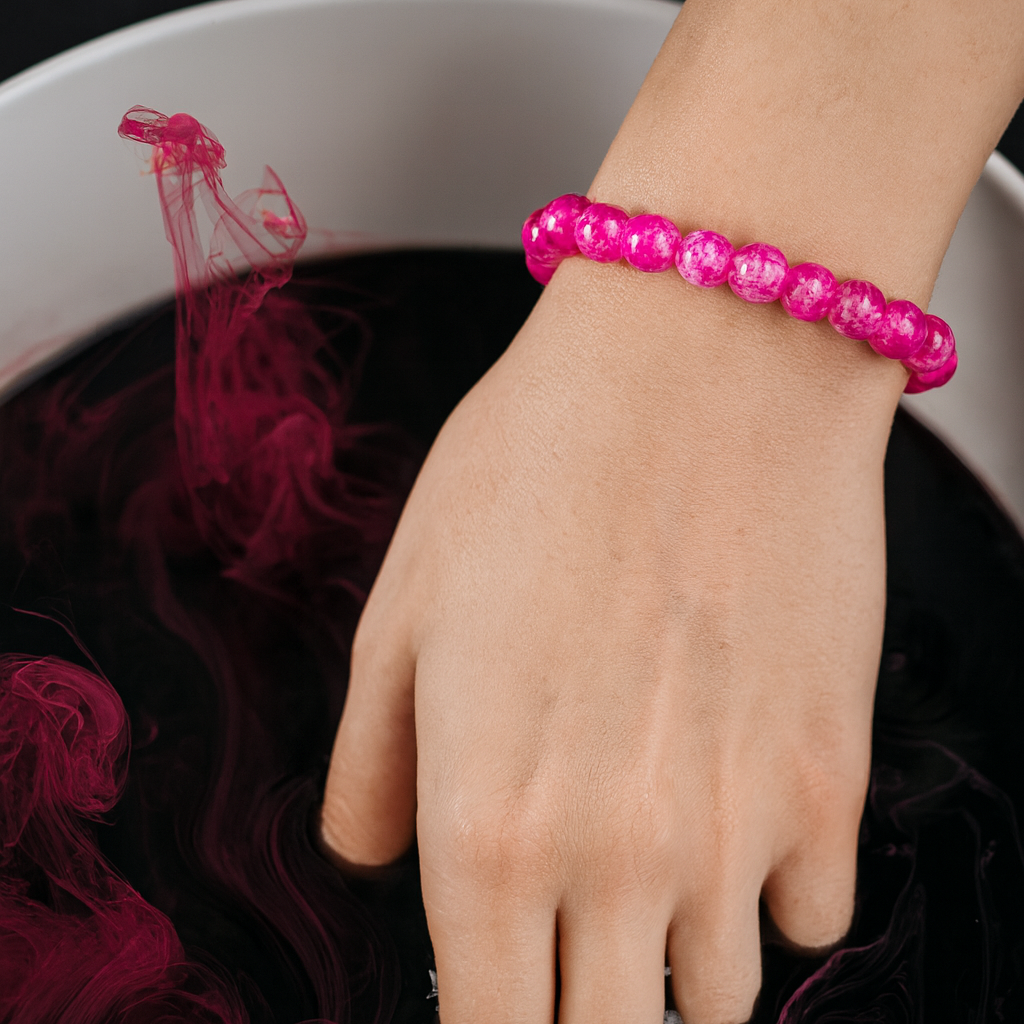 The99Jewel Pink Glass Beads Bracelet - 1405118