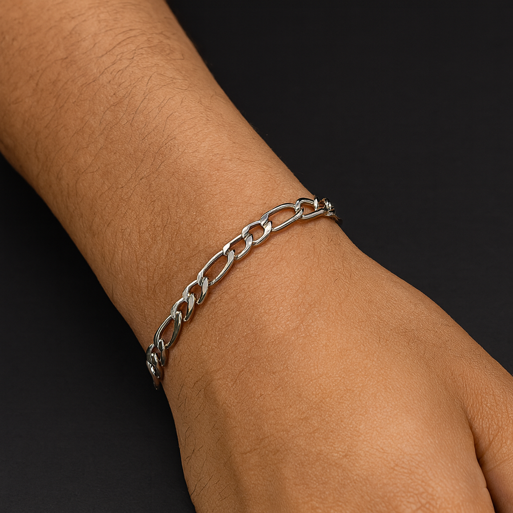 The99Jewel Classic Silver Bracelet For Men - 1404842