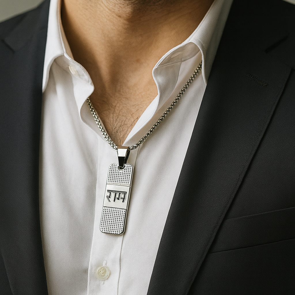 The99Jewel Silver Plated Ram Chain Pendant - 1404620
