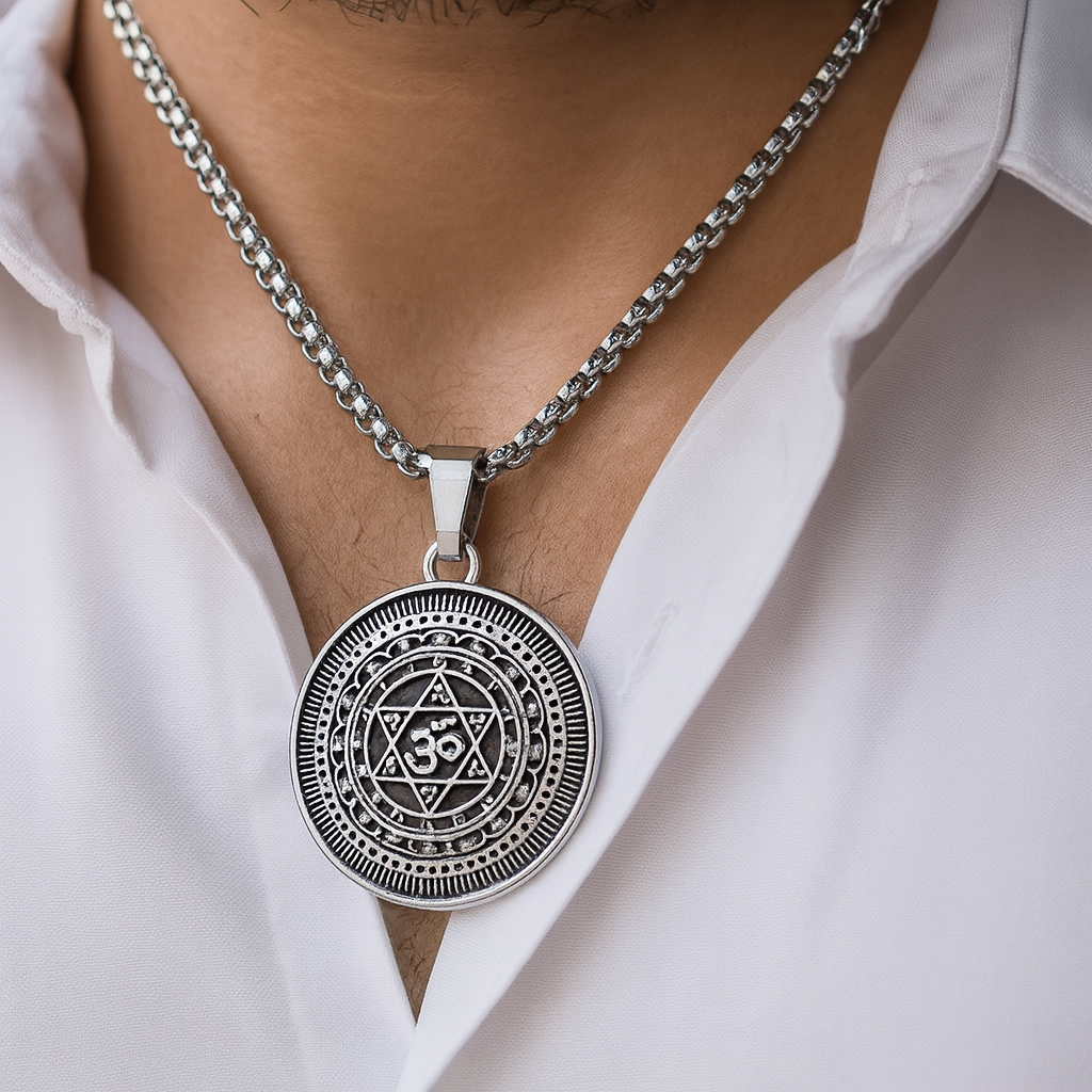The99Jewel Sudarshan chakra Yantram Chain Pendant