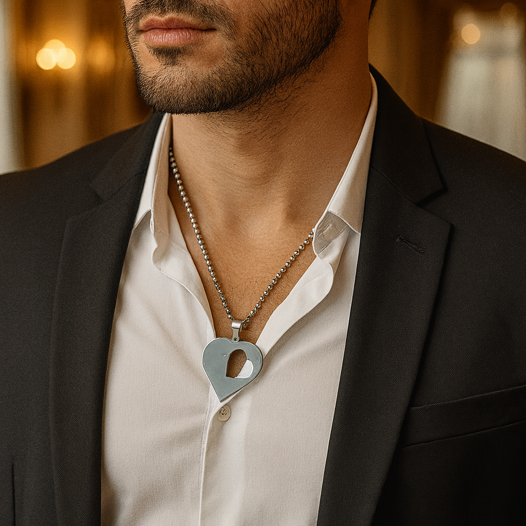 The99Jewel Heart Shaped Chain Pendant For Men And Women