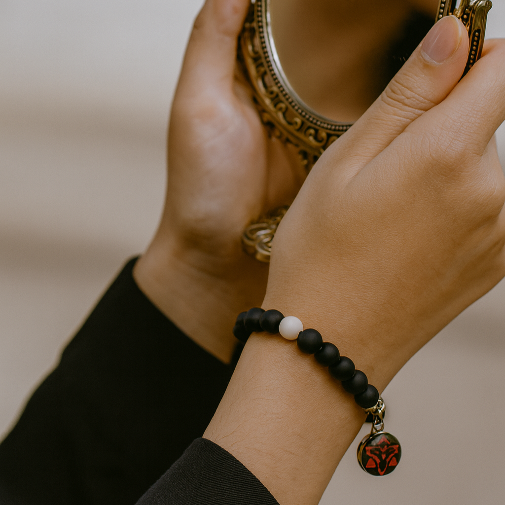 The99Jewel Matte Black Beads Bracelet