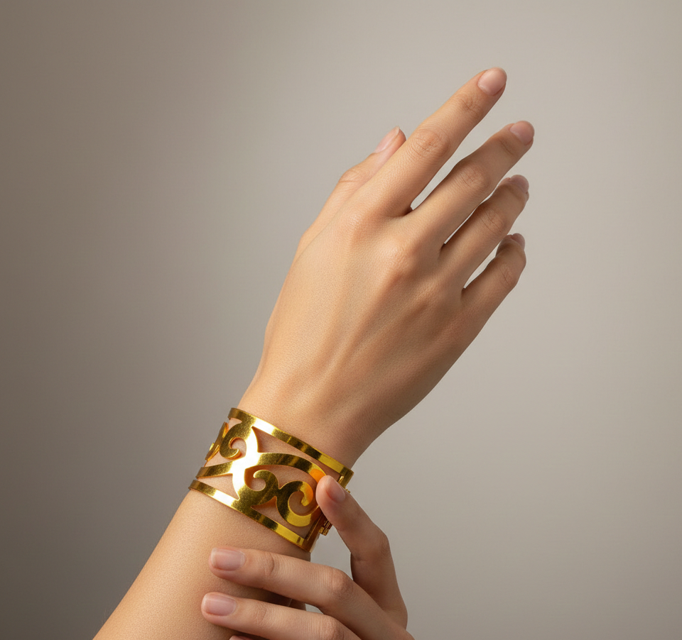 The99Jewel Gold Plated Openable Kada