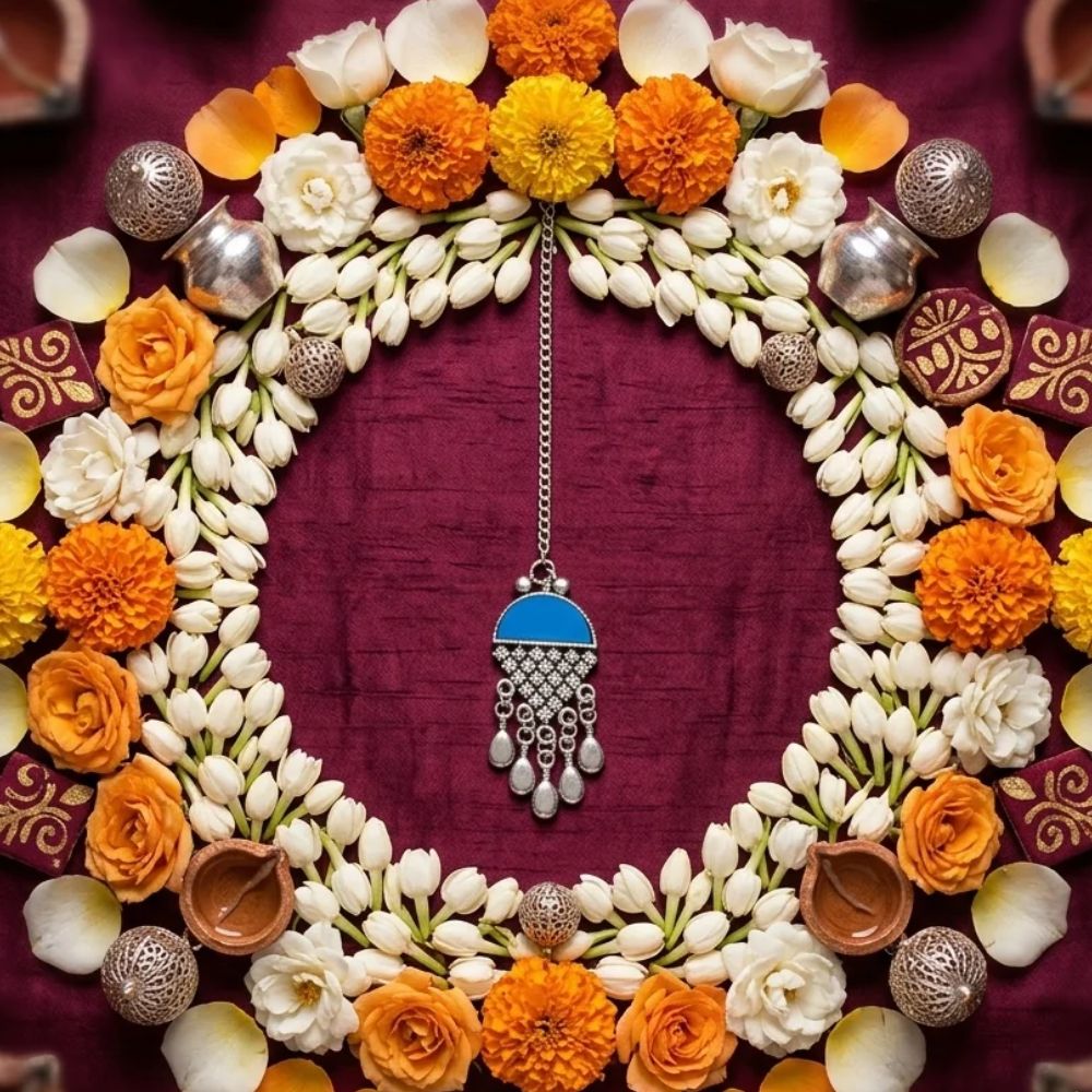 The99Jewel Oxidised Navratri Mangtikka for Women Traditional Festive Jewellery