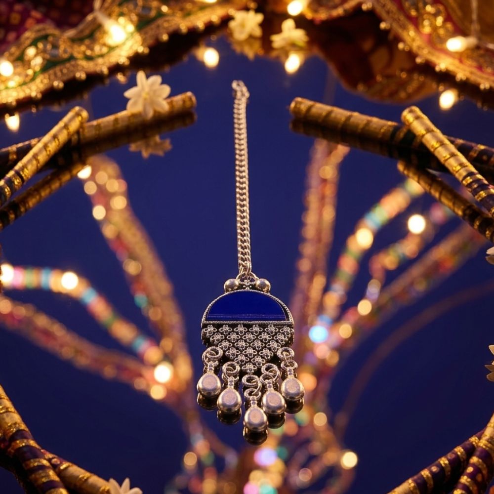 The99Jewel Oxidised Navratri Mangtikka for Women Traditional Festive Jewellery