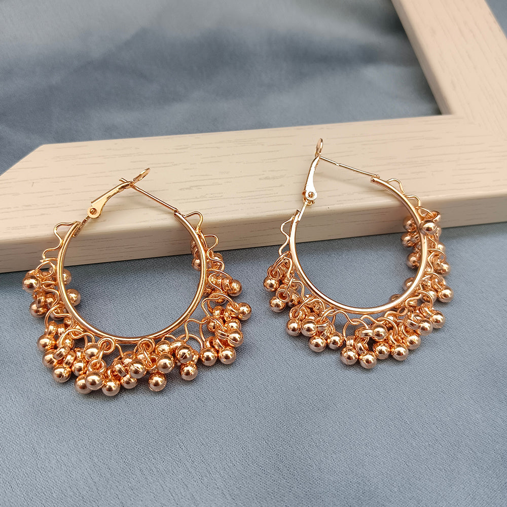 The99Jewel Rose Gold Plated Hoop Earrings